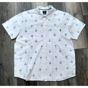 HURLEY CLASSIC FIT XXL WHITE W BLACK PALM TREE
